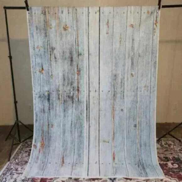 Blue Wood-Look Photography Backdrop - Picture 1 of 2